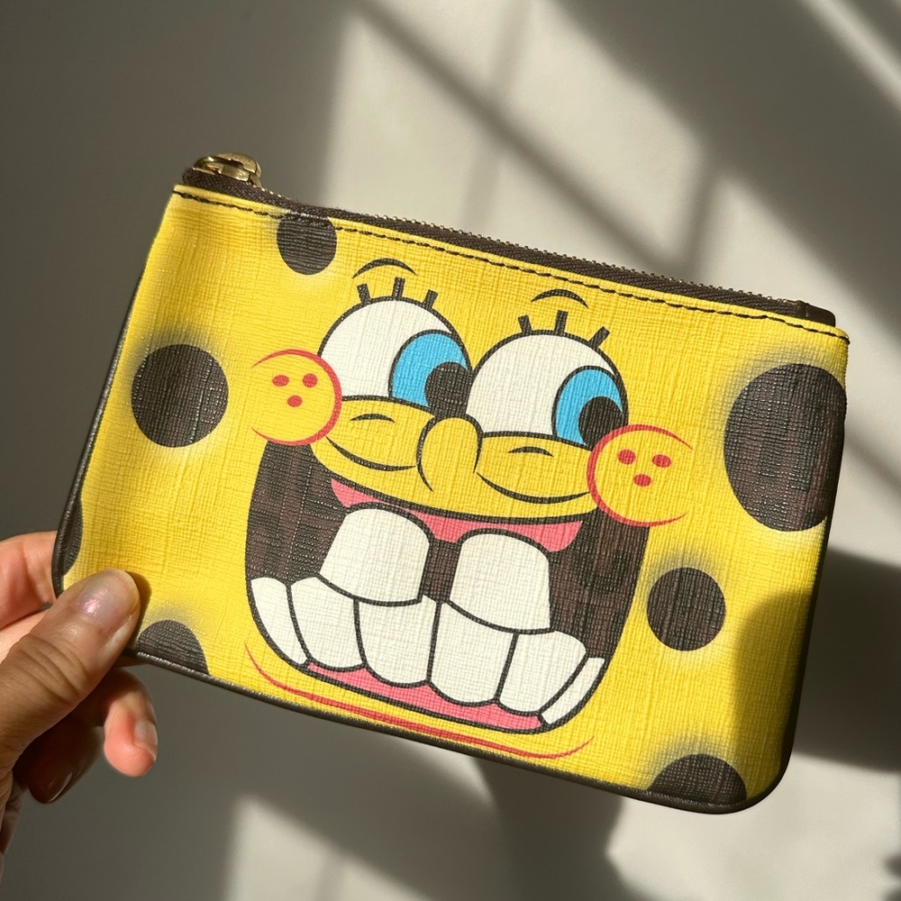 NEW Moschino Jeremy Scott 2015 SpongeBob pouch bag